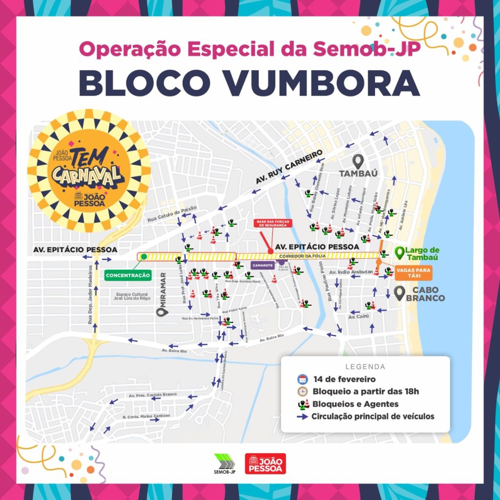 Semob-Vumbora_Via-Folia-1024x1024-1 Semob-JP prepara operação especial para desfile do bloco Vumbora no pré-Carnaval de João Pessoa