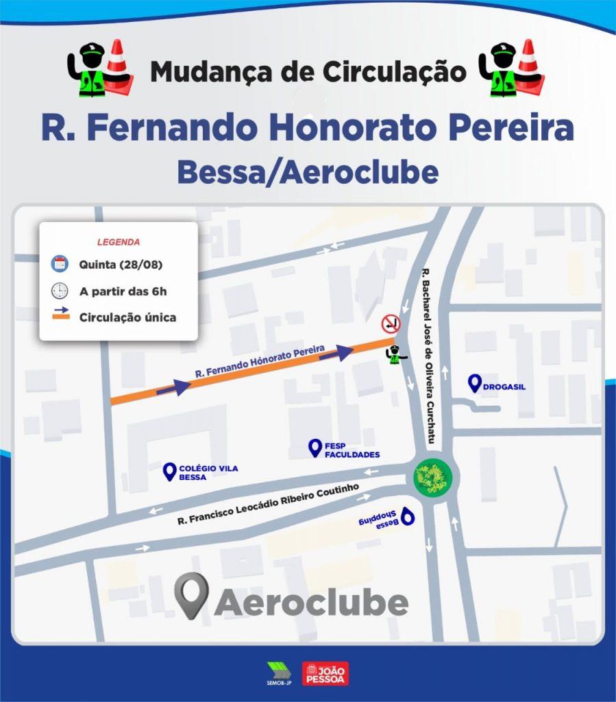 Semob_mudanca_Bessa-899x1024-1 Rua Fernando Honorato Pereira, no Bessa, terá tráfego em mão única a partir desta quinta-feira